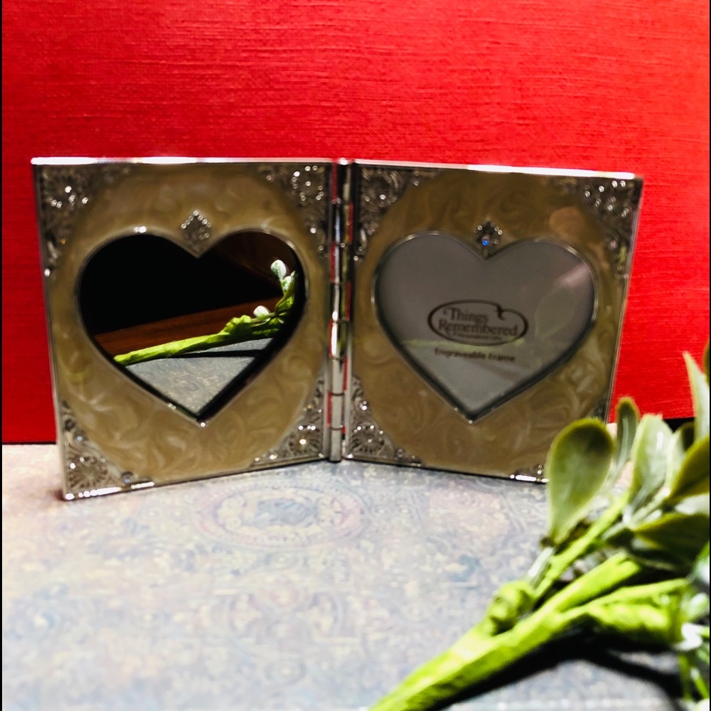 Things Remembered Engravable Frame / Mirror Gift Swarovski Crystals 5.5" x 3"